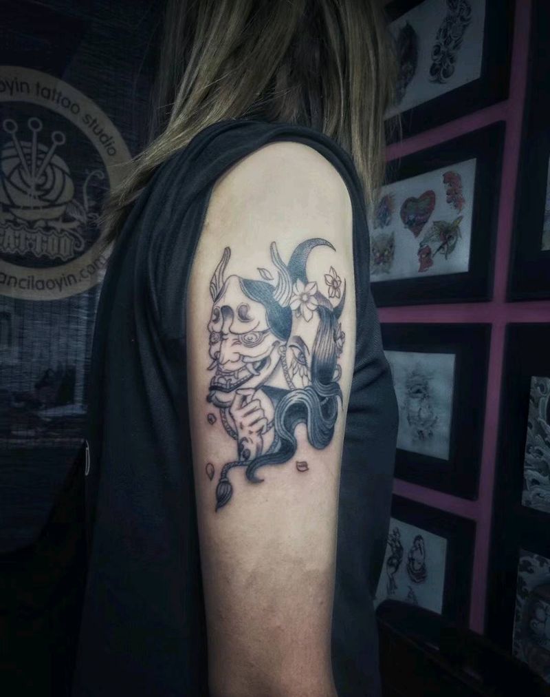 艺妓纹身图片_手臂新传统艺妓纹身图案