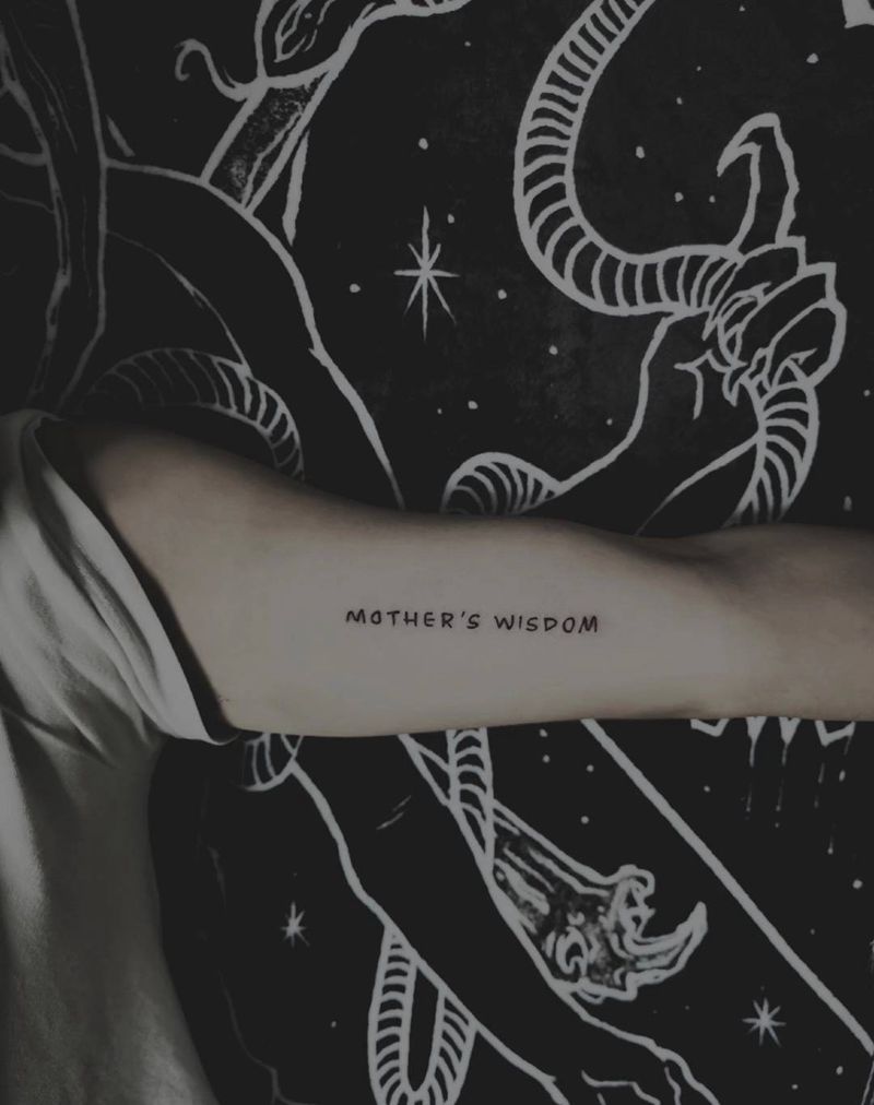 英文纹身图片_腿部手臂花体字纹身图案