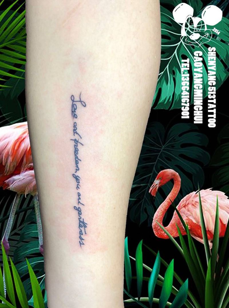 小清新纹身图片_手臂几何英文小清新纹身图案