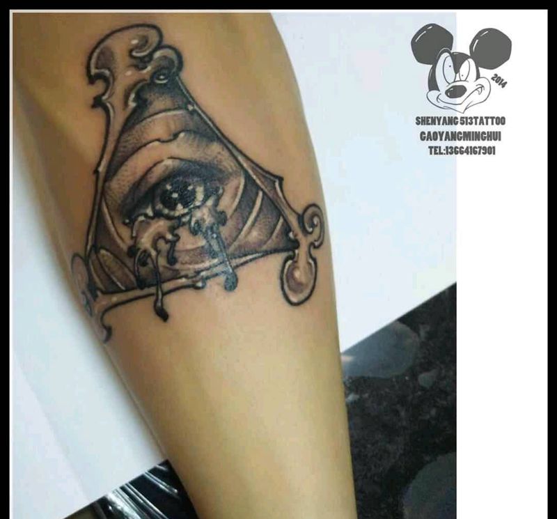 原创上帝之眼纹身图片_手臂欧美原创成品纹身图案