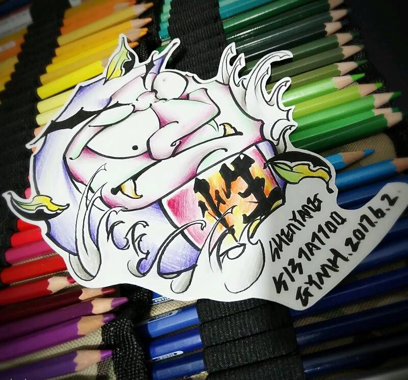 近期原创纹身图片_欧美清新贴纸动物人物植物静物鬼神原创手稿纹身图案