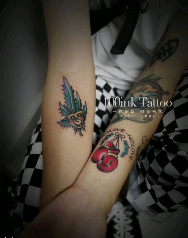 old school小图纹身图片_手臂欧美成品纹身图案