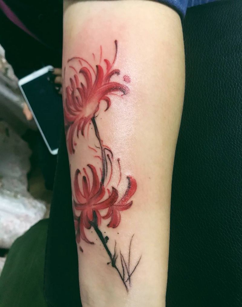 彼岸花纹身图片