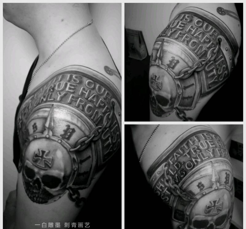 肩甲纹身图片_肩部欧美原创成品纹身图案