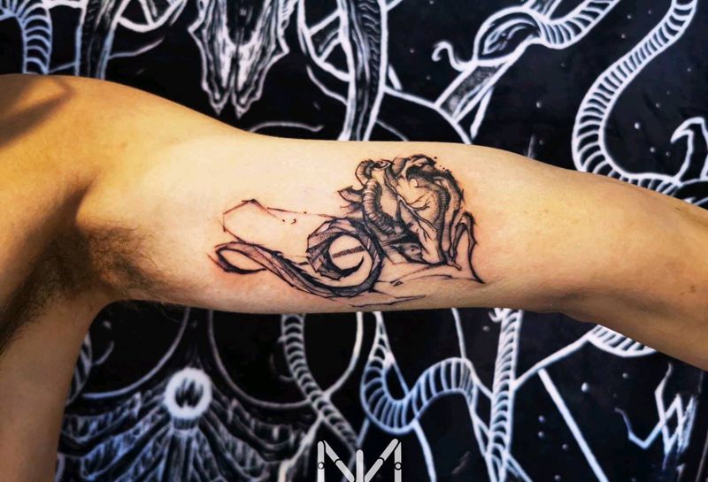 共生纹身图片_几何New School纹身图案