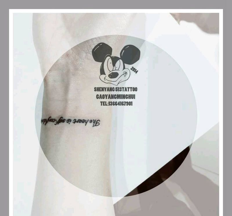 近期小清新纹身图片_肩部手部欧美清新几何字符原创成品纹身图案