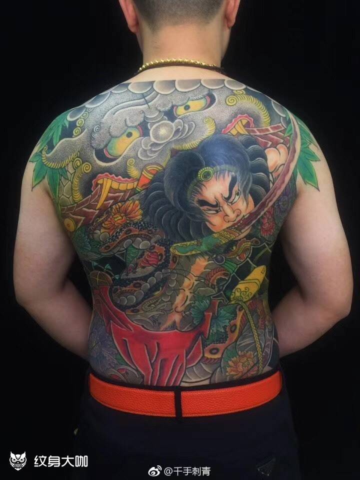 张顺破水门纹身图片