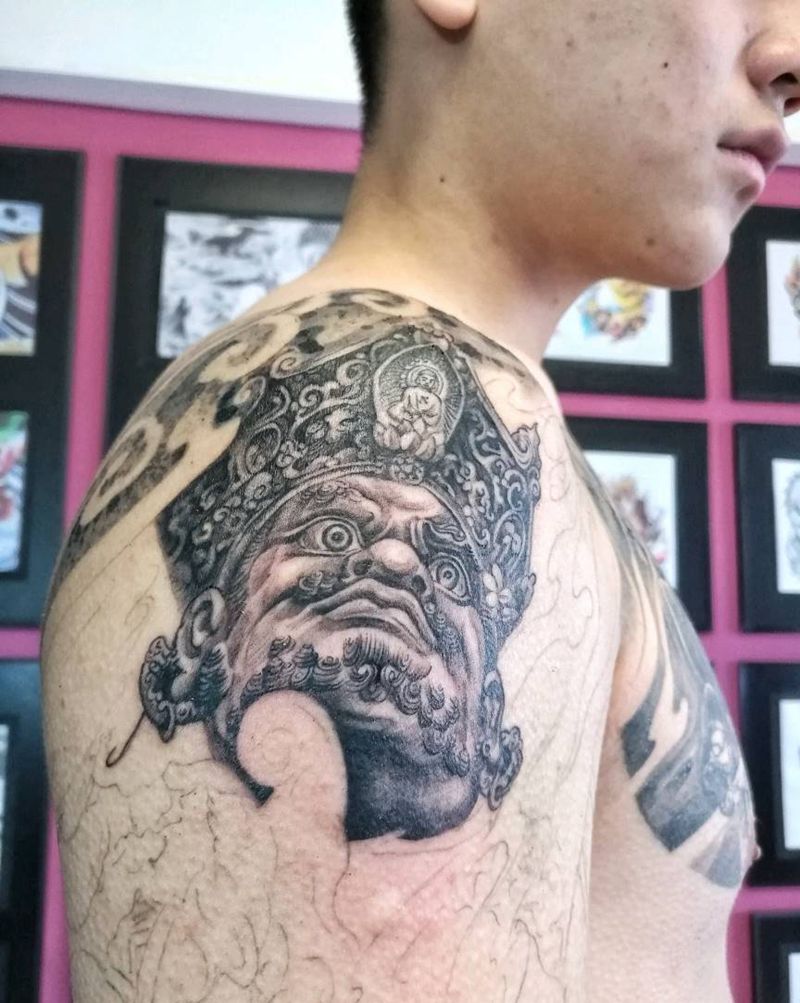 【护世四神】纹身图片_手臂新传统纹身图案