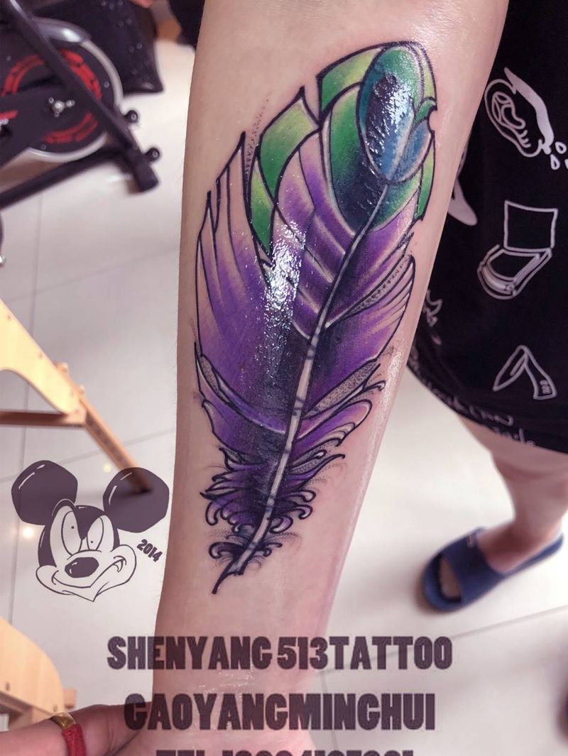 遮盖作品纹身图片_成品手臂清新欧美原创纹身图案