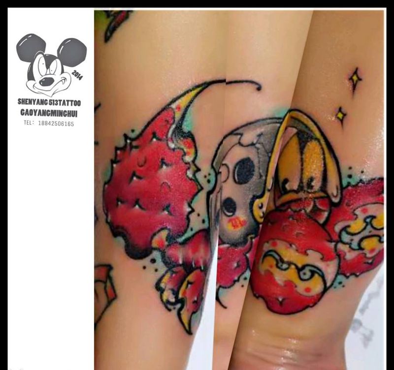 原创天蝎座纹身图片_手臂欧美清新贴纸动物原创成品纹身图案