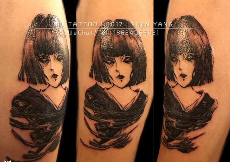 小艺妓纹身图片