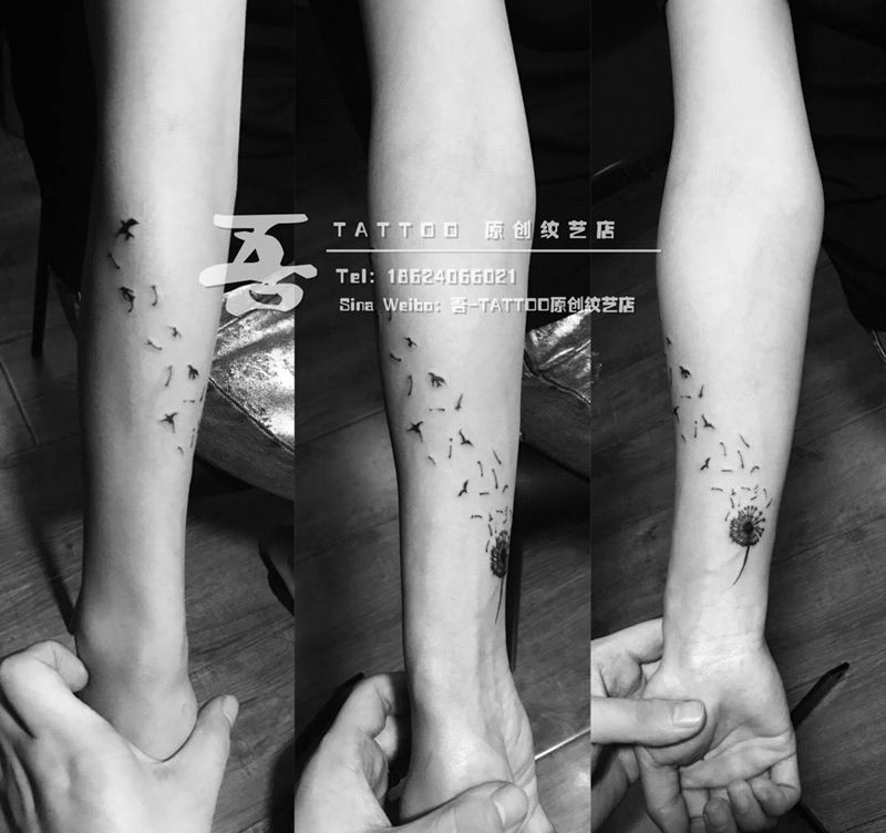 蒲公英纹身图片