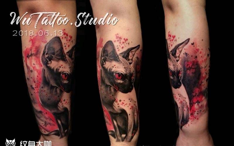 斯芬克斯纹身图片_成品纹身图案