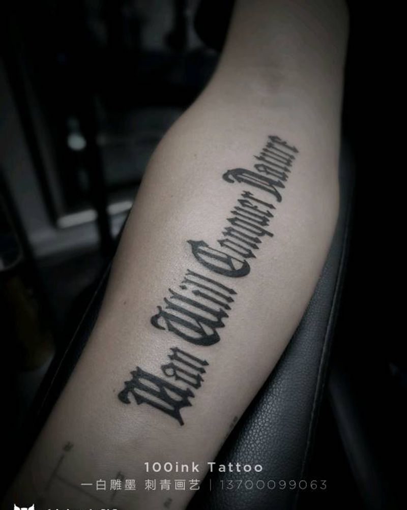 哥特体纹身图片_手臂字符成品纹身图案