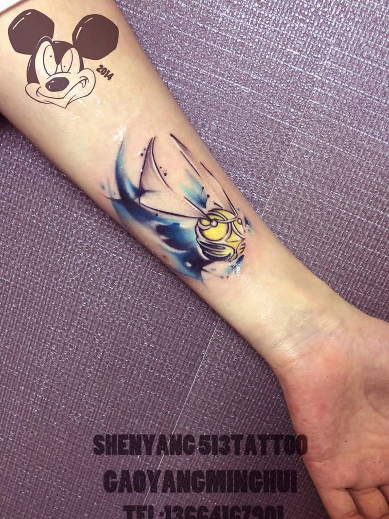 遮盖作品纹身图片_成品手臂欧美清新静物原创纹身图案