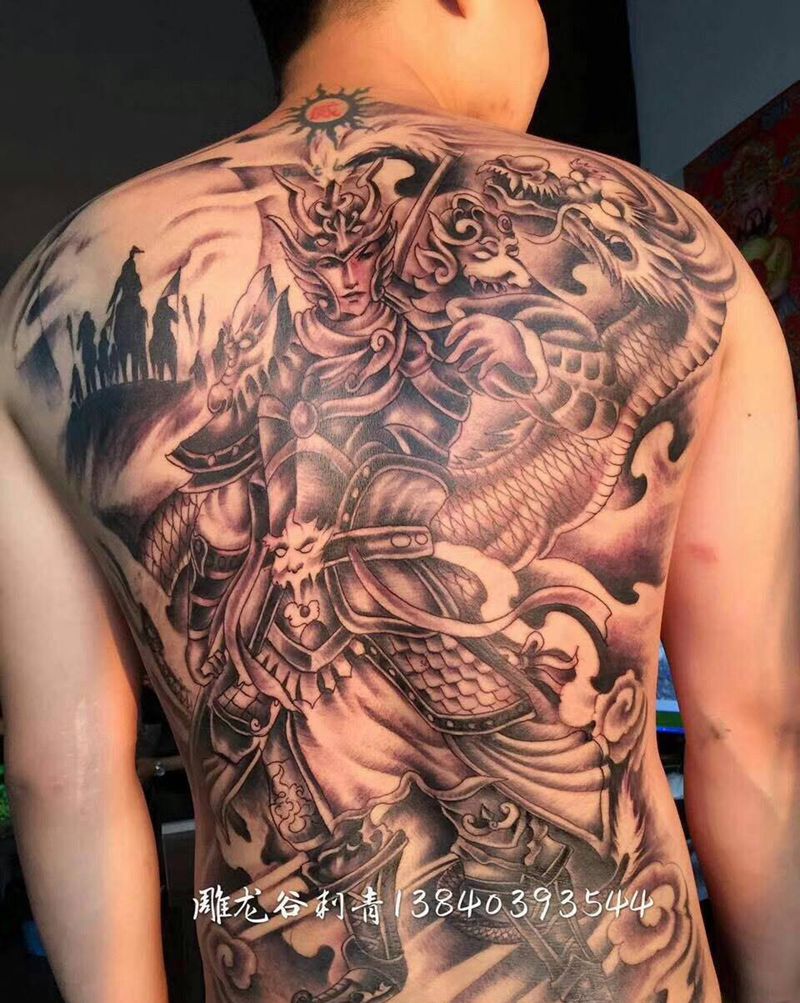 常胜将军  赵子龙纹身图片