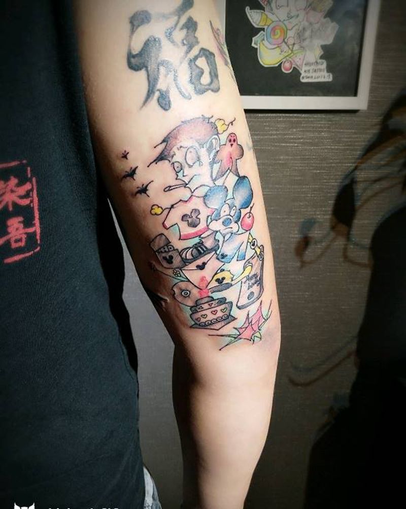 原创纹身图片_手臂欧美清新动物人物植物静物原创成品纹身图案