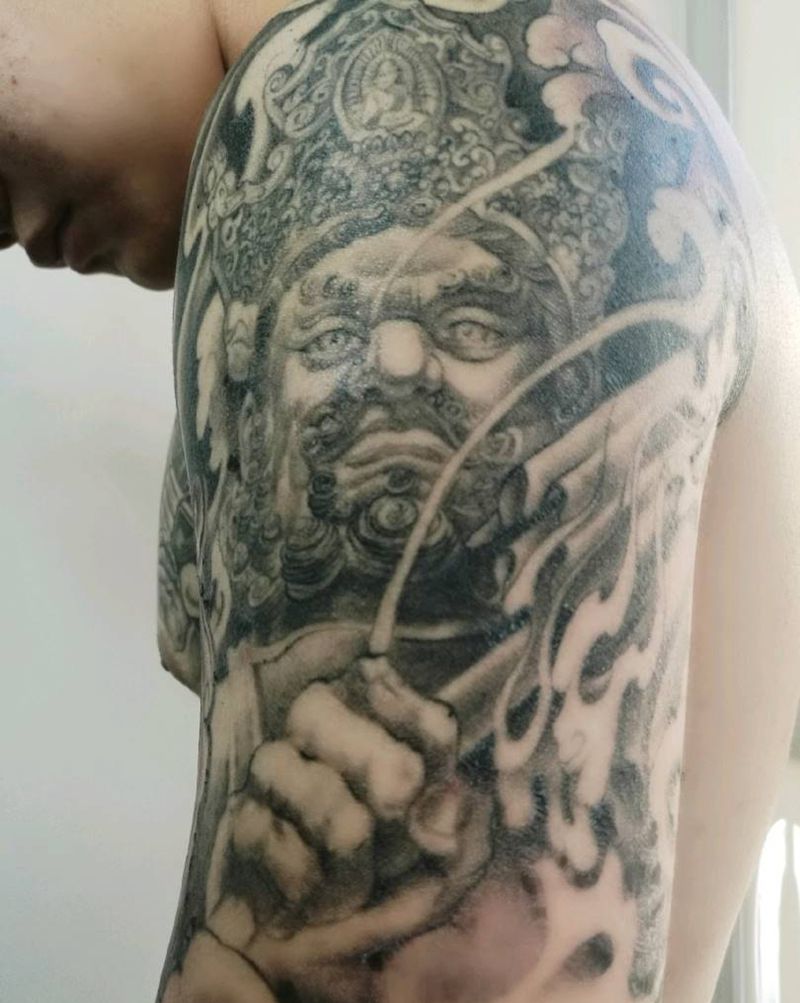 【护世四神】纹身图片_胸部手臂纹身图案