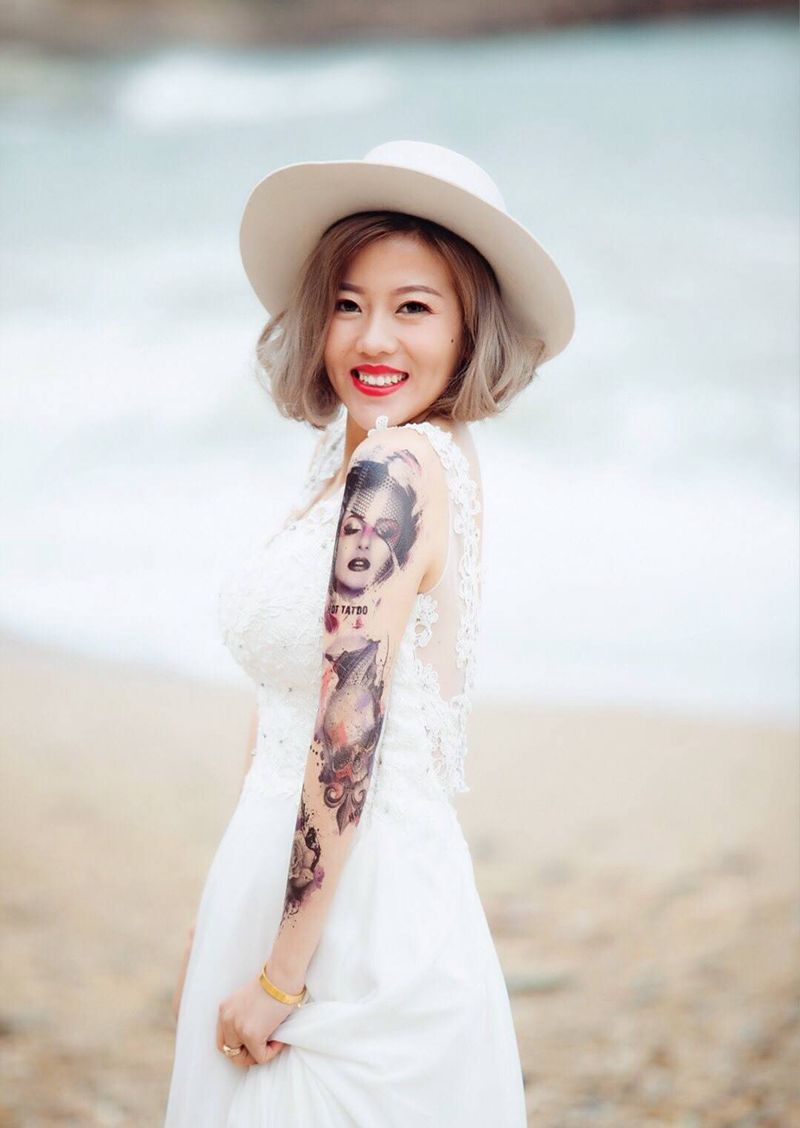 大连华龙堂刺青纹身图片_手臂欧美写实纹身图案