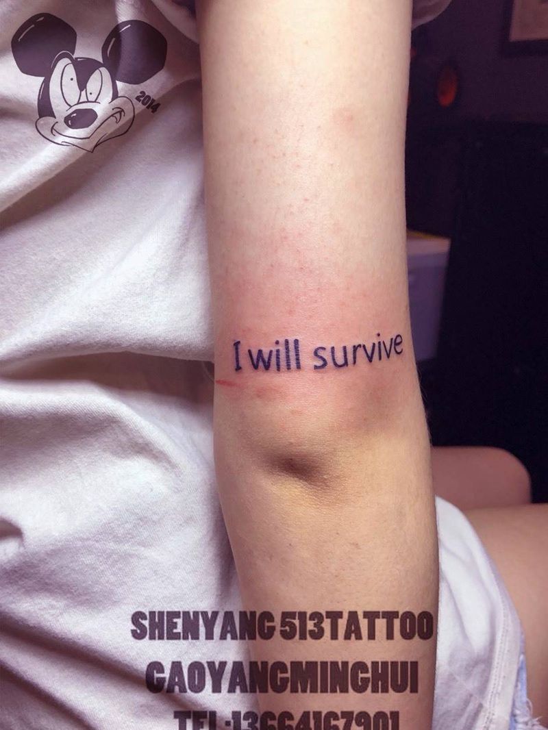 小清新英文纹身图片_手臂花体字英文小清新纹身图案