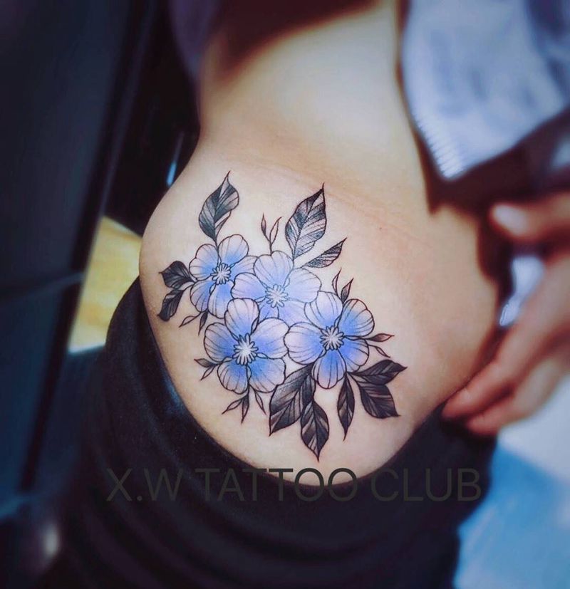 花儿纹身图片_小伟刺青私人订制小清新纹身图案