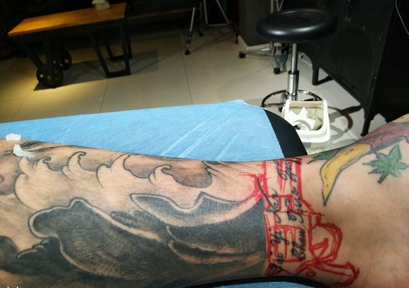 遮盖纹身图片_脚部欧美清新植物静物原创成品纹身图案