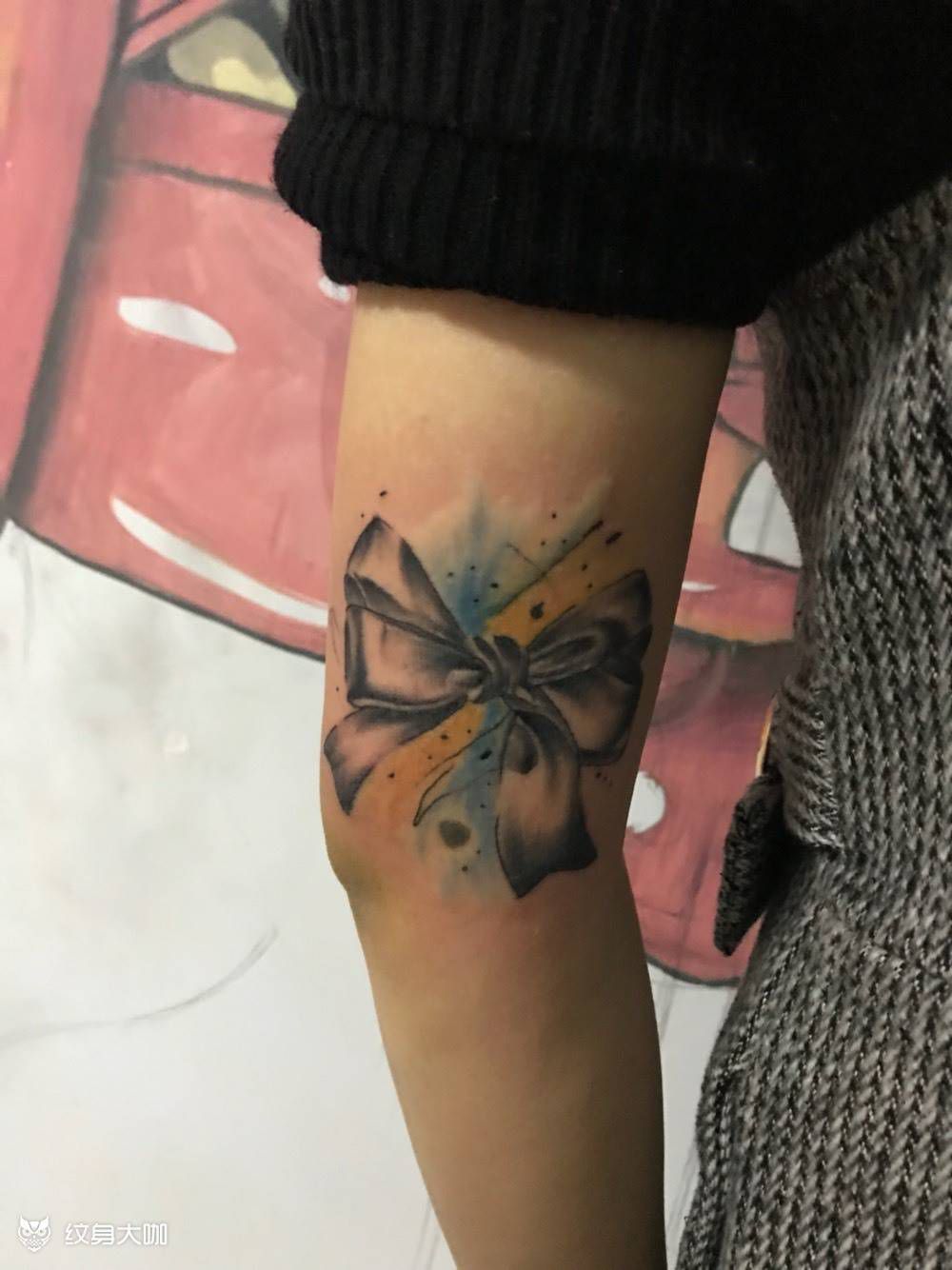 蝴蝶结纹身图片