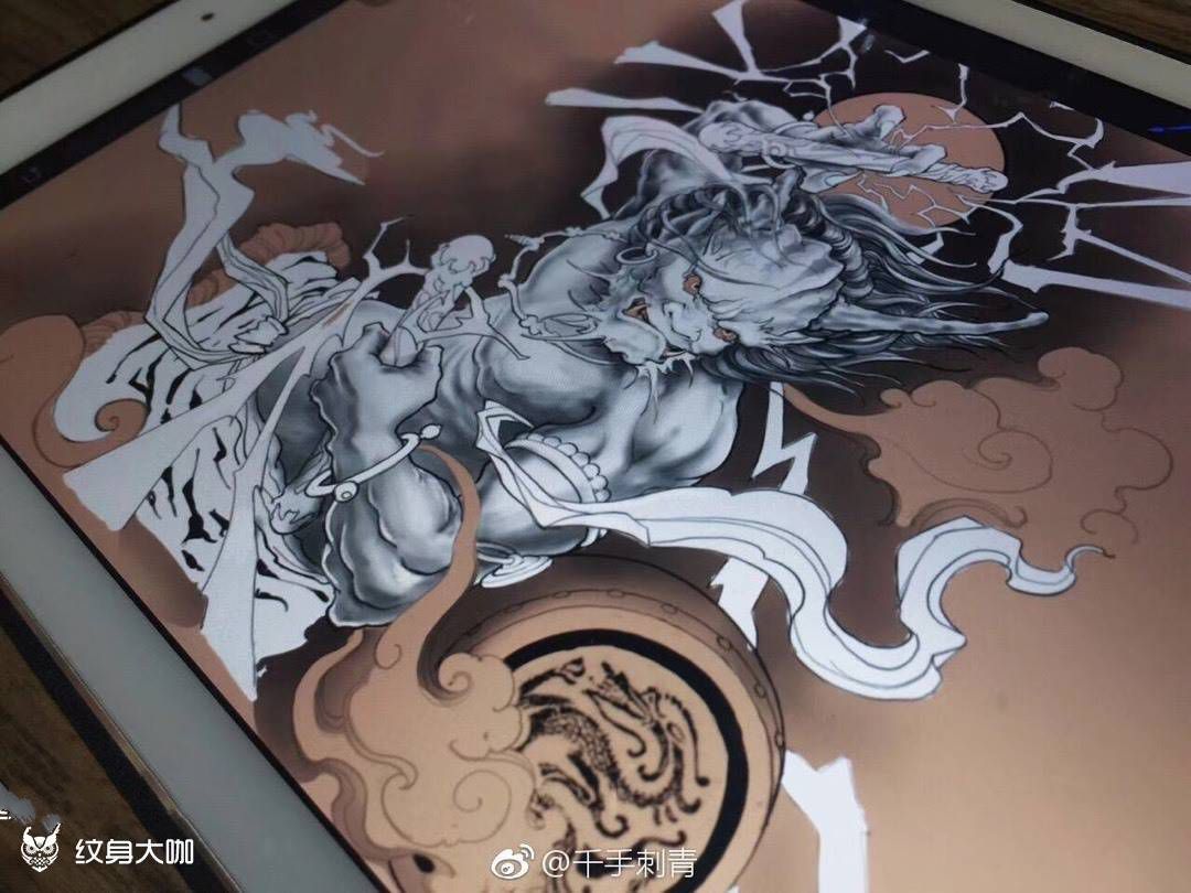 交稿子雷神纹身图片