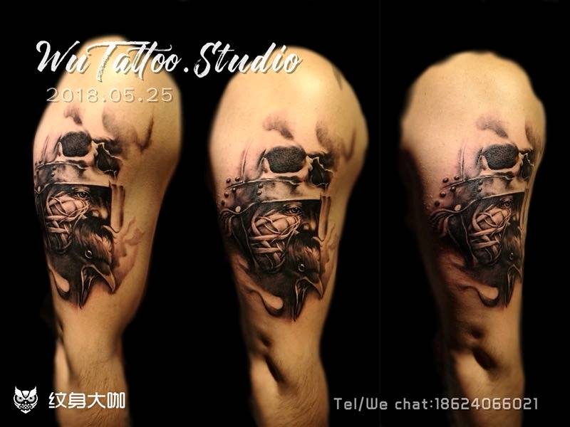 欧美纹身图片_手臂欧美人物成品纹身图案