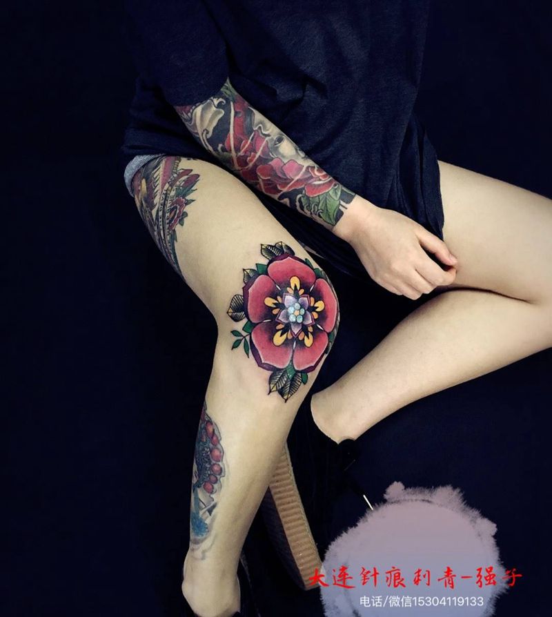 school,花纹身图片