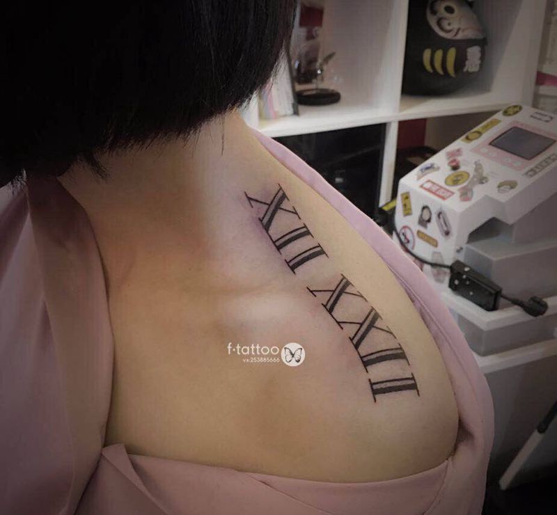 小清新.纹身图片_肩部字符清新纹身图案