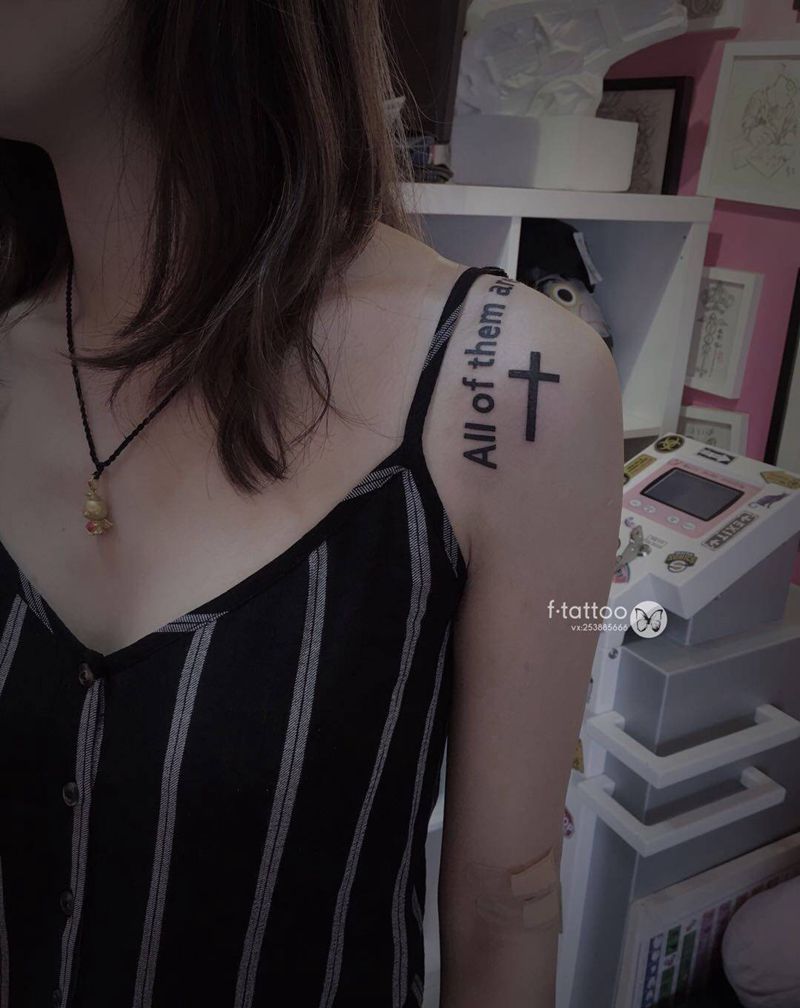 小清新.纹身图片_肩部小清新英文字母纹身图案