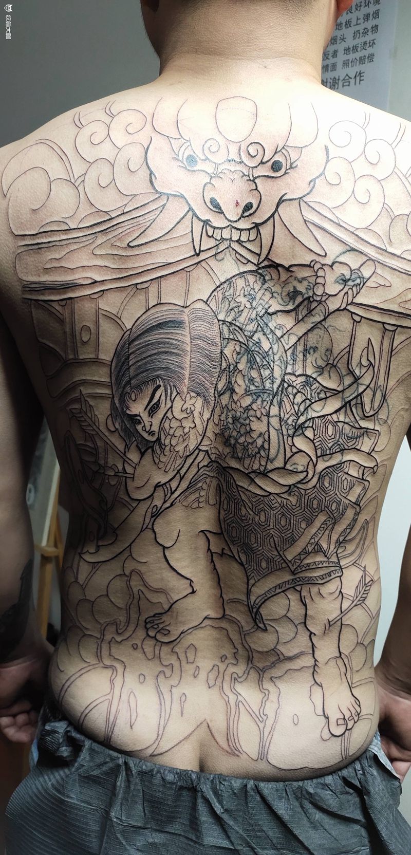 日式老传统纹身图片_背部老传统纹身图案