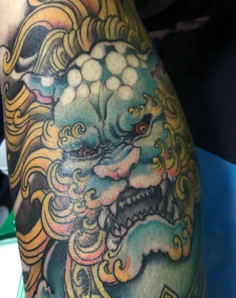 小腿纹身图片_传统成品腿部纹身图案