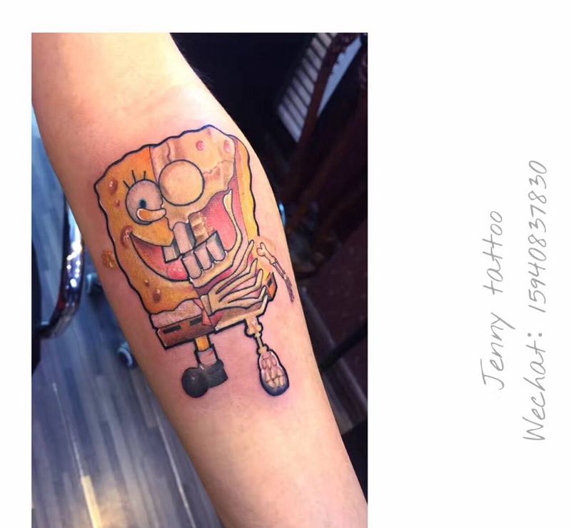 原创设计海绵宝宝纹身图片