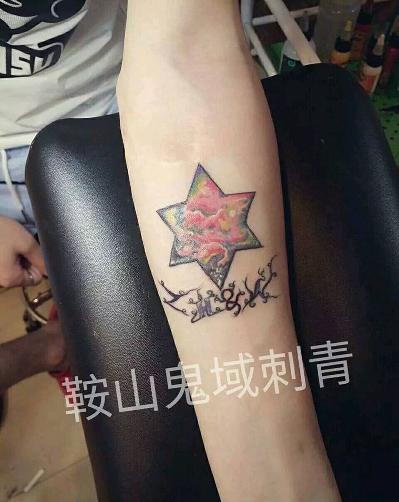 小星星纹身图片