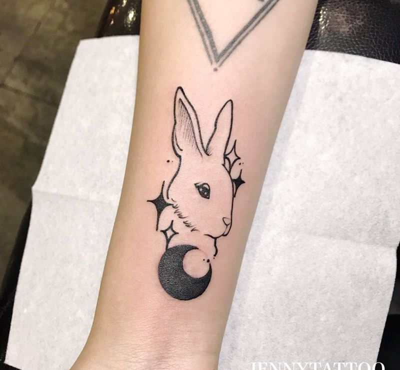 兔子纹身图片