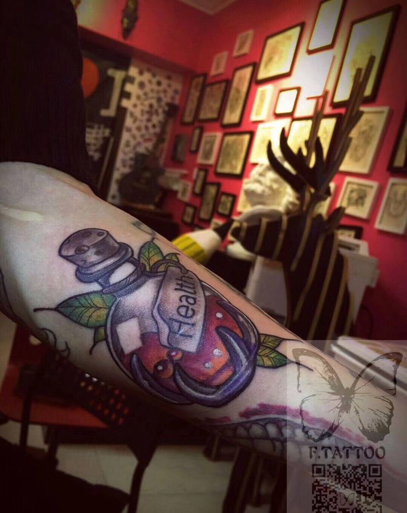 school风纹身图片_成品手臂欧美传统彩色英文清新school纹身图案