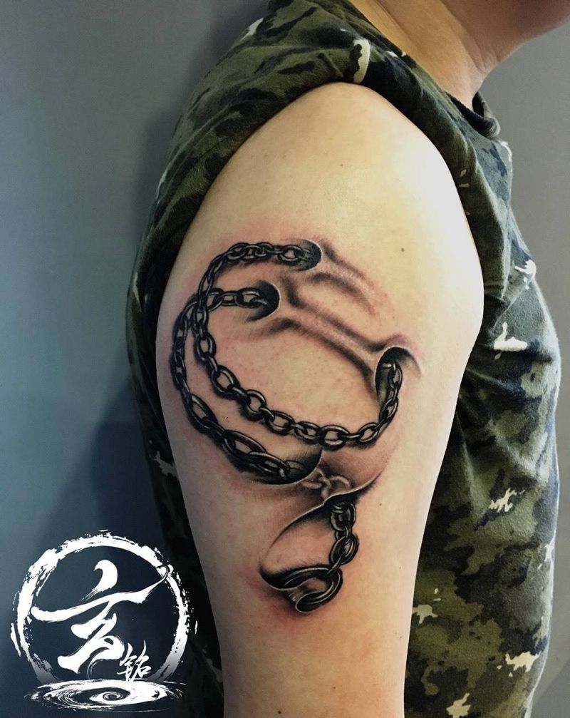 铁链纹身图片