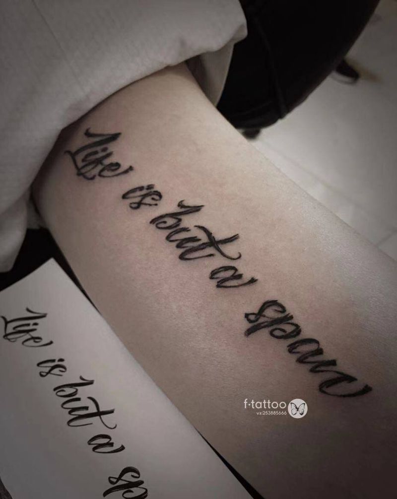 人生苦短.纹身图片_手臂花体字英文字母纹身图案