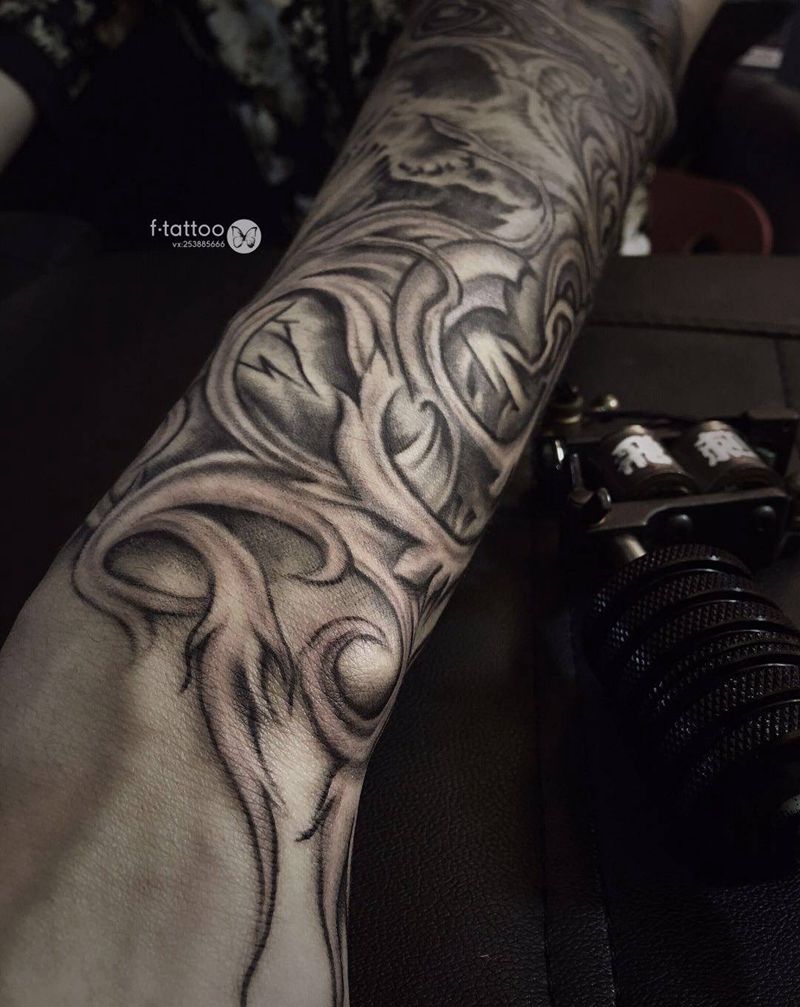 随.纹身图片_成品手臂欧美字母英文包小臂纹身图案