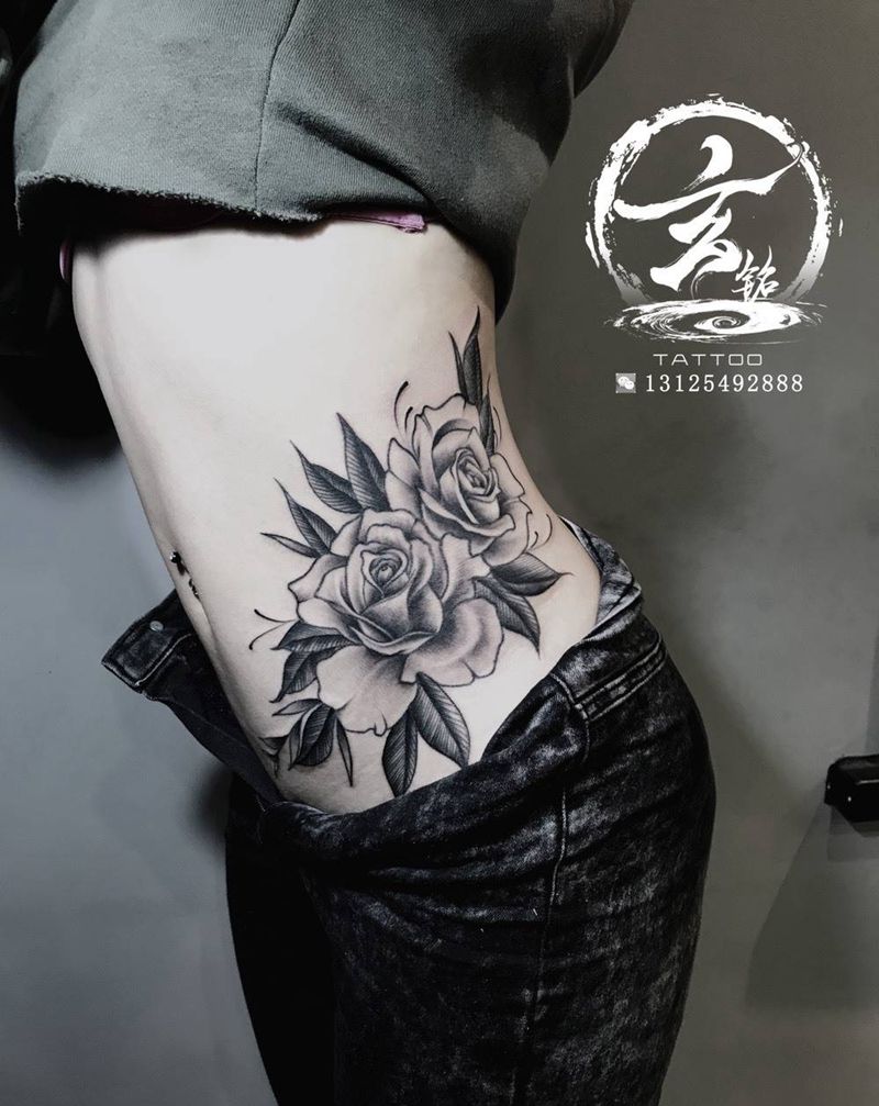 玫瑰花纹身图片