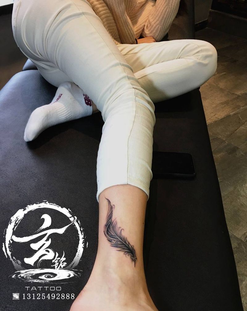 羽毛纹身图片
