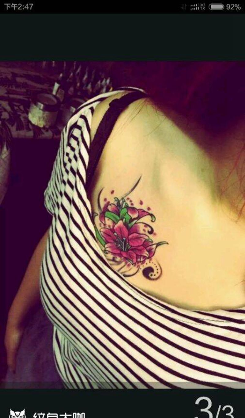花纹身图片