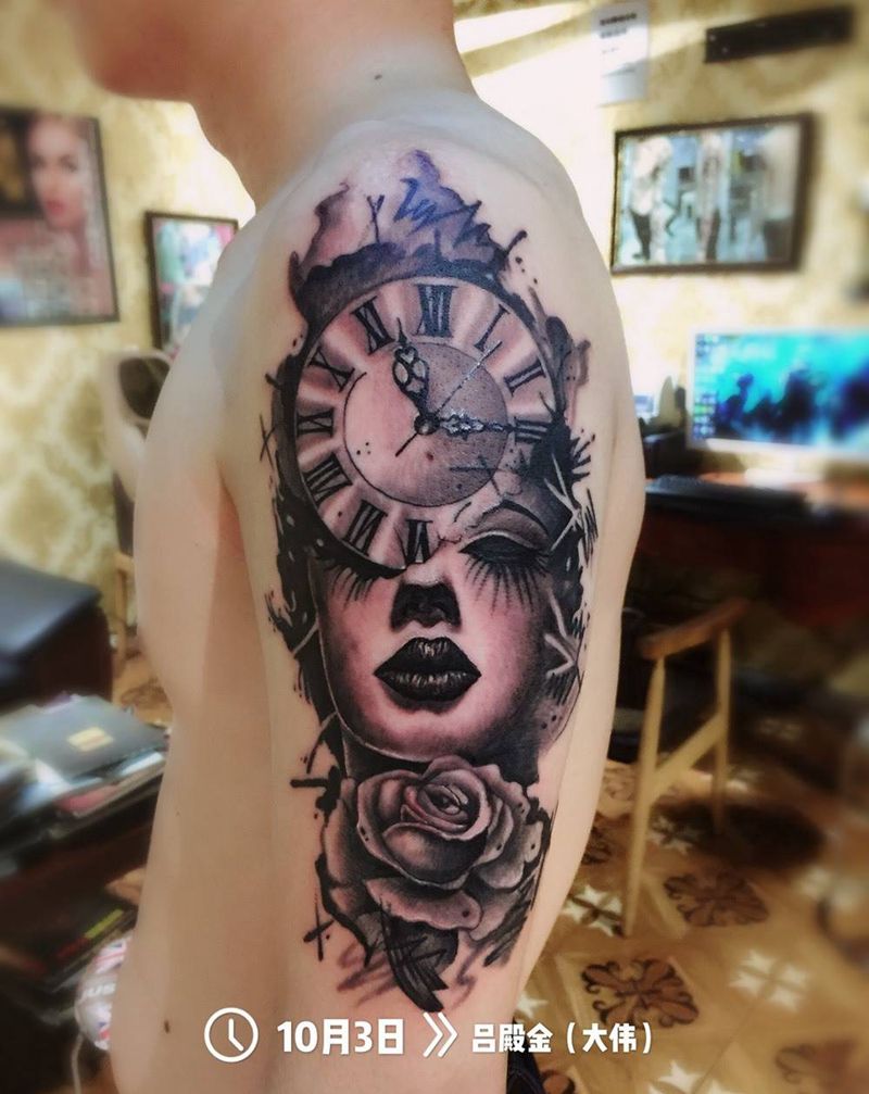 欧美写实涂鸦纹身图片