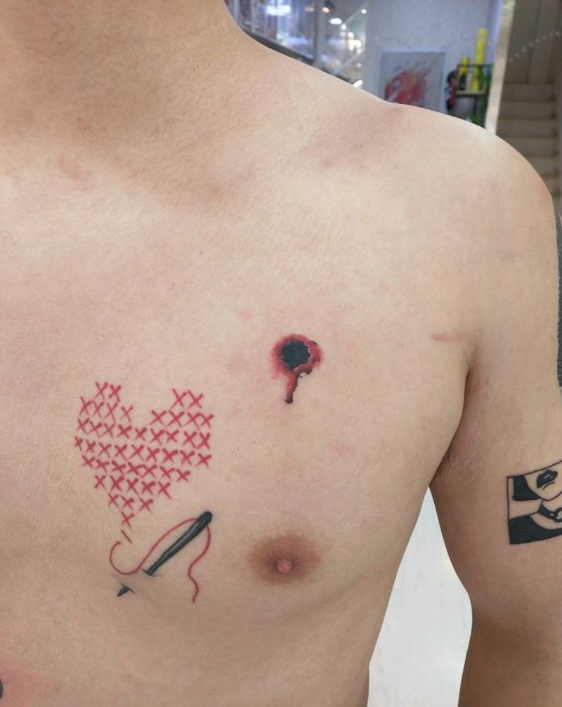 欧美小图案纹身图片_胸部腹部手臂欧美成品纹身图案