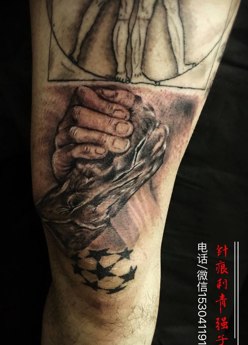 扳手腕纹身图片