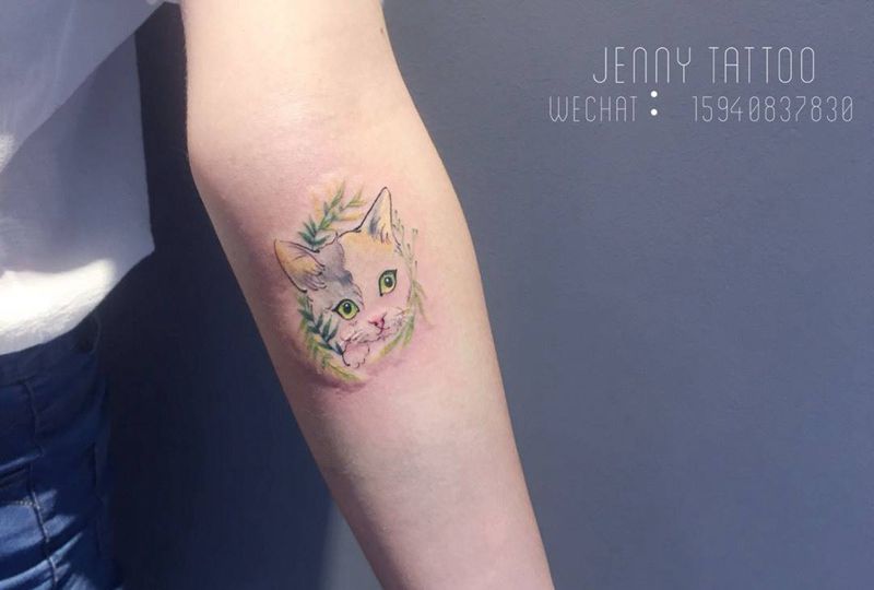 原创设计 猫纹身图片