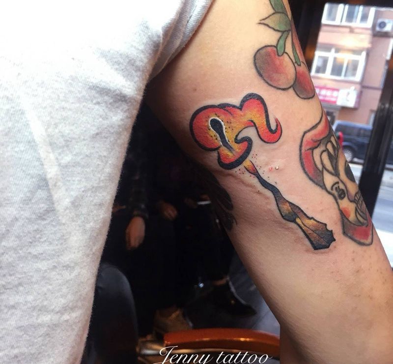 情侣纹身 火柴纹身图片