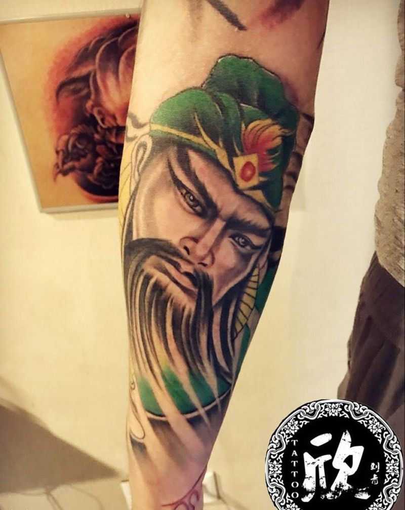 关公纹身图片